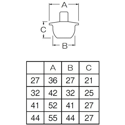 SANEI Bath Rubber Stopper PH270F-41 1 pc