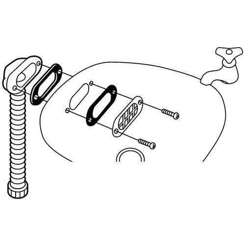 SANEI Enamel Trap Hose PH787-32 1 pc