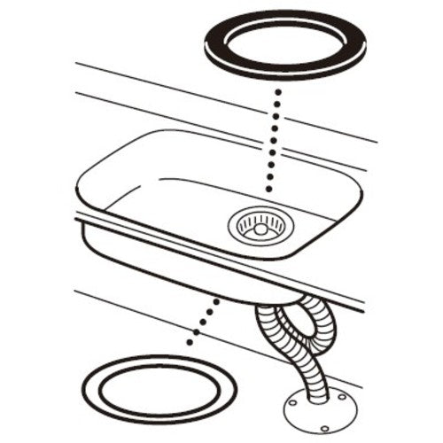SANEI sink drain plug mounting gasket PP40-62S-L 1 piece