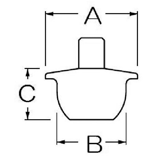 SANEI Bath Rubber Stopper PH270F-27 1 pc