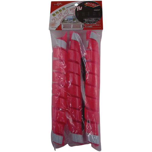 DAIDOHANT Fluorescent Safety Spiral (Fluorescent Safety Sign) Pink 3 Pieces 10157512 1 Bag