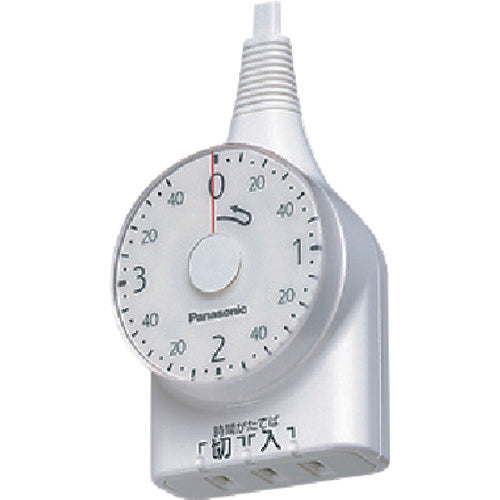 Panasonic ダイヤルタイマー 3時間形 1mコード付 ホワイト WH3211WP 1 個