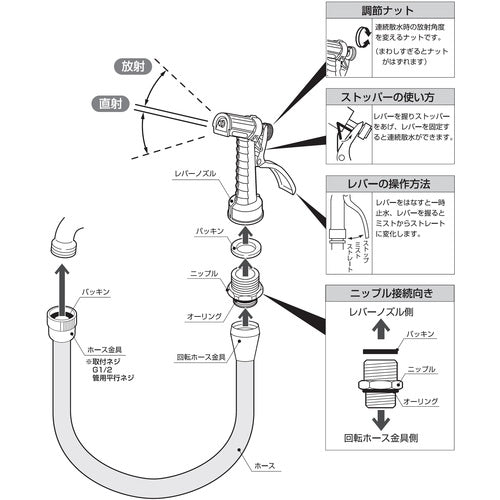 SANEI レバーノズルセット PN52-86X-W 1 個