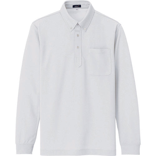 アイトス 吸汗速乾(クールコンフォート)長袖ボタンダウンポロシャツ(男女兼用) ホワイト L 10598-001-L 1 着