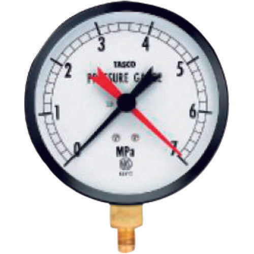 타스코 100φ플레어 타입 압력계(7.0MPa 설치침식) TA148AF-370 1개