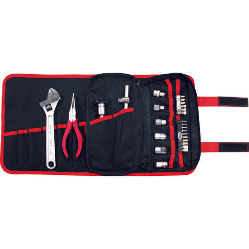 TONE 정비용 공구 세트 툴백 세트 레드/블랙 간구 480×안길이 265×높이 5 mm TSA3170 1 S