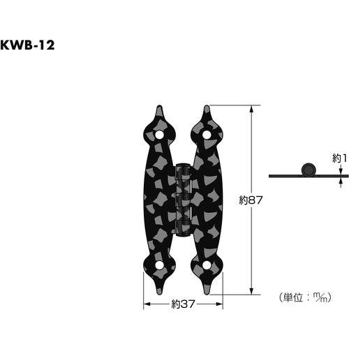 빛 웨스턴 경첩 나비 형 KWB-12 1 PK