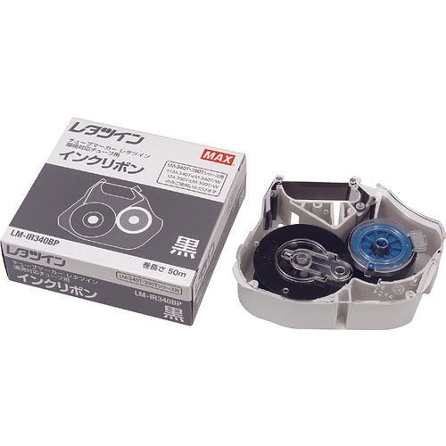 MAX 레타 트윈 LM-390・340 시리즈 열수축 튜브용 잉크 리본 블랙 LM-IR340BP 32m권 LM-IR340BP 1개