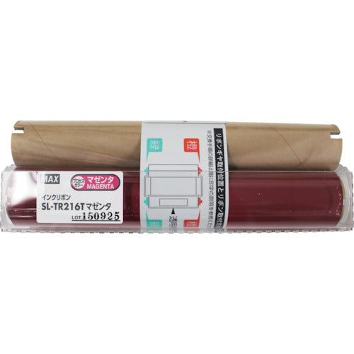 MAX ビーポップ CPM−200用プロセスカラーインクリボン(詰替用)SL−TR216Tマゼンダ 50m巻 SL-TR216T 1 個