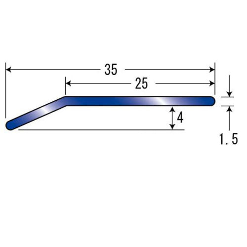 ASSIST ヘの字押え 床金物20−102A 穴なし ステンレス 1/2定尺2.00M 20-102A14H 1 本