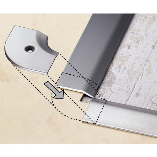 ASSIST 헤의 글자 누름 바닥금물 20-101LN 코너 스테인리스 입구 구석 43×43mm 20-101LN52 1개
