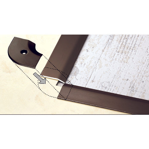 ASSIST 床金物20−111LGBヘの字押えコーナー アルミブロンズ 入隅 43×43mm 20-111LGB52 1 個
