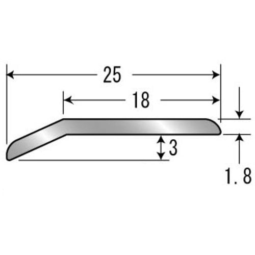 ASSIST 床金物20−111Sヘの字押え 穴なし アルミシルバー 1/2定尺2.00M 20-111S14H 1 本