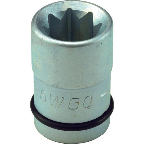 FPC Impact Super Slim Cap Nut Socket, Insertion Size: 19mm, Opposite Side: Double Square 19mm, 6WGQ-19, 1 pc