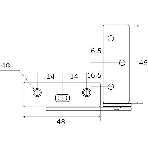 WAKI 캐비닛 정평 좌우 VF-088 스테인리스 VF-088 1 PK