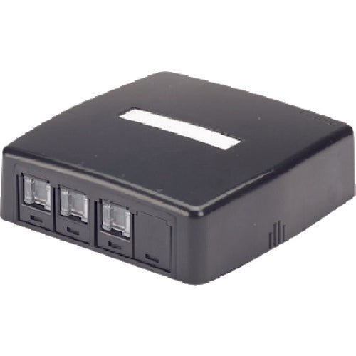 PANDUIT 【매진 폐번】CAT6A 스프링 셔터 부착 로제트 킷 4개구(3 잭+1 블랭크) 블랙 JOQ3BH6A00BL JOQ3BH6A00BL 1개