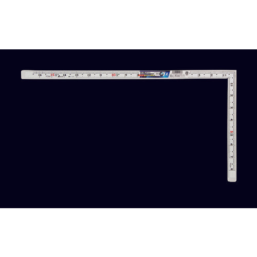 Shinwa Curved Ruler Same Thickness White 1 shaku 6 sun/50 cm Combined Scale Masterpiece 11107 1 piece