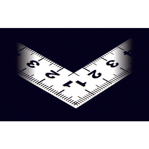 Shinwa Flat Ruler, White, 50cm, Same Size on Both Sides, 11172, 1 Piece