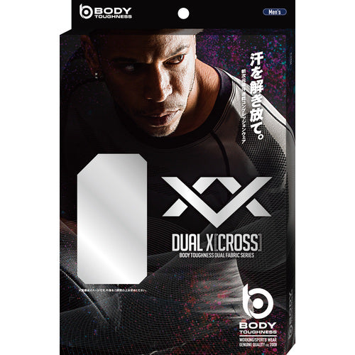 Otafuku BT Dual Cross Long Sleeve Crew Neck Shirt Black M~L JW-592-11-M~L 1 unit