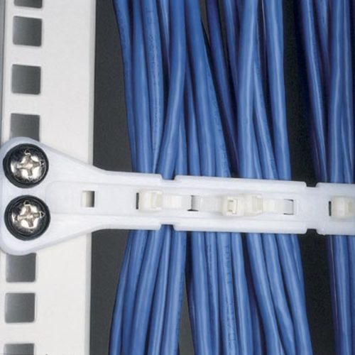 PANDUIT Horizontal Cable Fixture, Flame Retardant, White, Pack of 5, PPF2S-S25-V69, 10 Bags