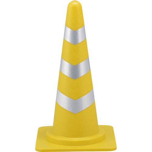 緑十字 カラーコーン 黄/白反射シート SRC−1Y 高さ:700mm ベース:385mm角 反射タイプ ポリエチレン製 116112 1 台