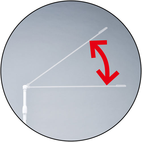緑十字 のぼり旗用ポール(450mm幅用) 白 ノボリ用ポールR−450 全長:1600〜2900mm 2段伸縮式 255105 1 本