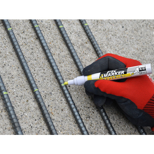 후에키 공업용 마커 KFK 페인트 마커 원심 2mm 형광 옐로우 KFK-3K 1개