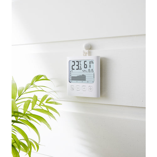 TANITA Digital Thermo-Hygrometer with Graph, White, TT-581, 1 unit