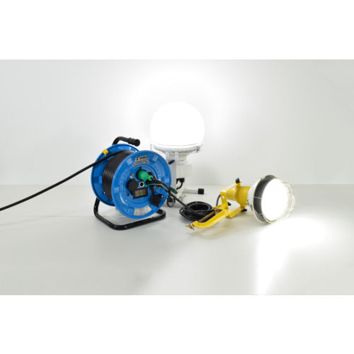 NICHIDO Electrician's Drum Outdoor Type Digital Drum with Voltage and Current Meter and Overload and Leakage Protection Breaker 30m NPDMW-EK33 1 Unit