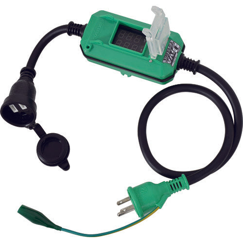 NICHIDO 電工ドラム デジタルドラム ボックスタイプ 電圧電流メーター付 アース付 0.9m DMB-E011W 1 台