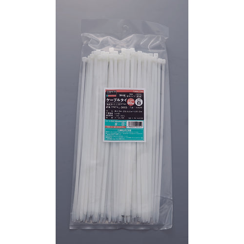 TRUSCO Cable Tie Width 4.8mm x 300mm Maximum bundling Φ80 100 pieces TRCVJ-300S 1 bag