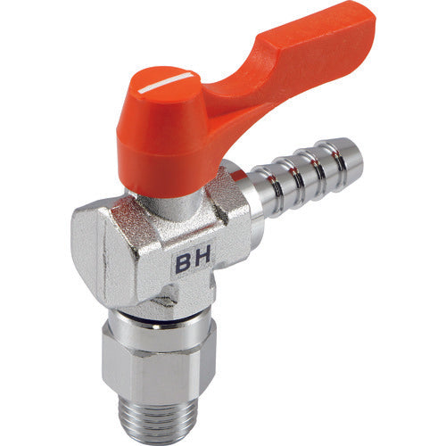 ASOH ボールバルブ エースボールRV ホースニップル型 PT1/8×Φ7 BH-8107 1 個