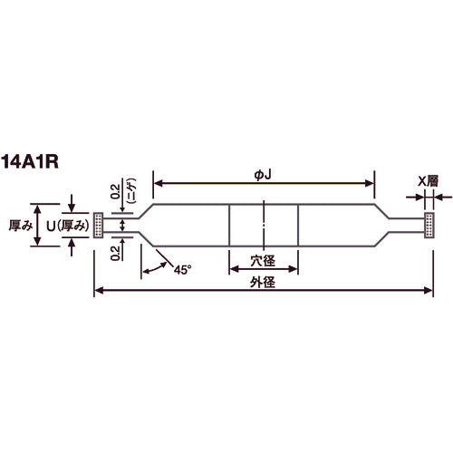 노리타케 금형의 달인 다이아 CBC170 300X25(U10) X127 1A1DPROM30020 1장