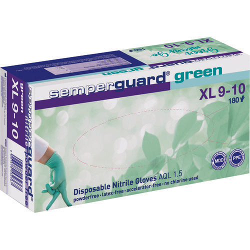 Sempermed Disposable Nitrile Gloves Green XL 0.07mm Powder-free Green 3000008216 1 Box