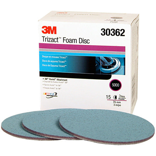 3M HOOKIT Trizact Finishing Disc 76mm #5000 15 30362M 1 box