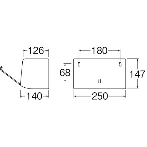 SANEI 종이 타월 용기 W45 1개