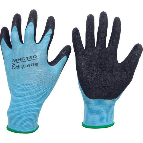 Midori Anzen Deodorizing Yarn Work Gloves High Grip Natural Rubber Backless Thin MHG130 Etiquette M MHG-130-ETIQUETTE-M 1 Pair