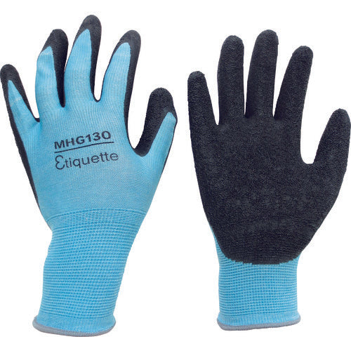 Midori Anzen Deodorizing Yarn Work Gloves High Grip Natural Rubber Backless Thin MHG130 Etiquette L MHG-130-ETIQUETTE-L 1 Pair