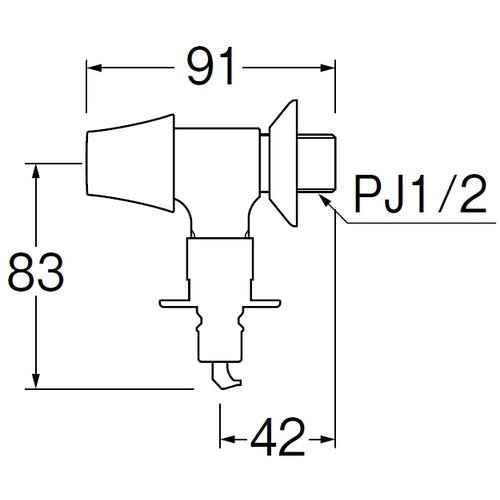 SANEI 洗濯機用送り座水栓 JY1432TV-13 1 個