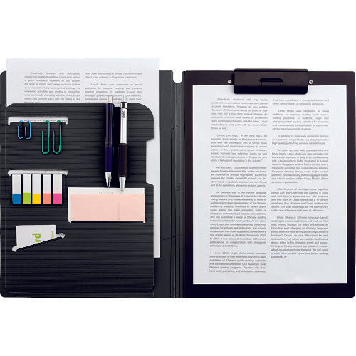 LIHIT A4クリップファイル ブラック F7560-24 1 冊