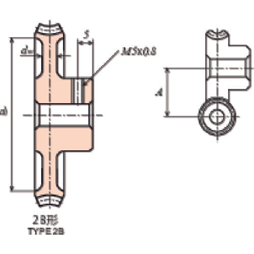 KG Worm Wheel G1C 80+R1 Module 1.0 Pressure angle 20 degrees (straight teeth) G1C 80+R1 1 piece