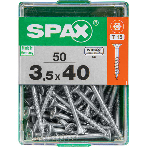 SPAX WIROX Flat head screw 3.5 x 40 (50 pieces) 4191010350402 1 box