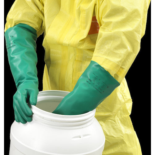 アンセル 耐溶剤作業手袋 アルファテック ソルベックス厚手ロング 37−185 XLサイズ 37-185-10 1 双