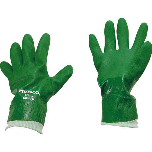 TRUSCO 【売切廃番】耐油手袋 袖口ジャージ付 Lサイズ TGJ-L 1 双