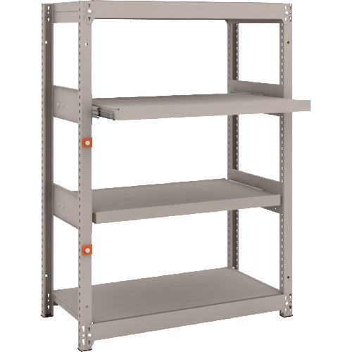 TRUSCCO 스틸 랙 M1.5형 경중량 선반 860X445XH1200 4단 중 슬라이드 2단 단체 M1.5-4342M2 1 S