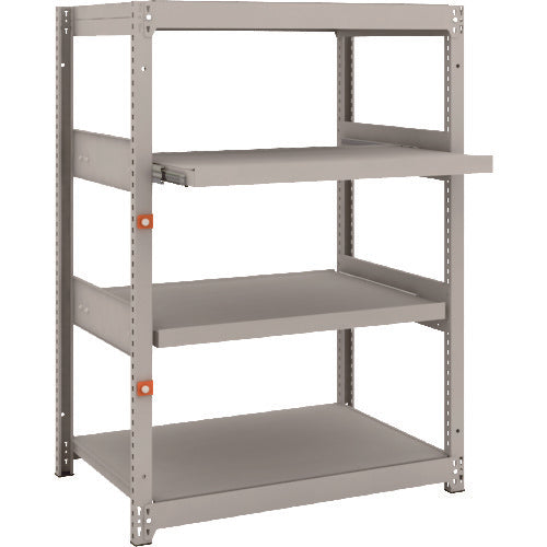 TRUSCO スチールラック M1.5型軽中量棚 860X595XH1200 4段うちスライド2段 単体 M1.5-4362M2 1 S