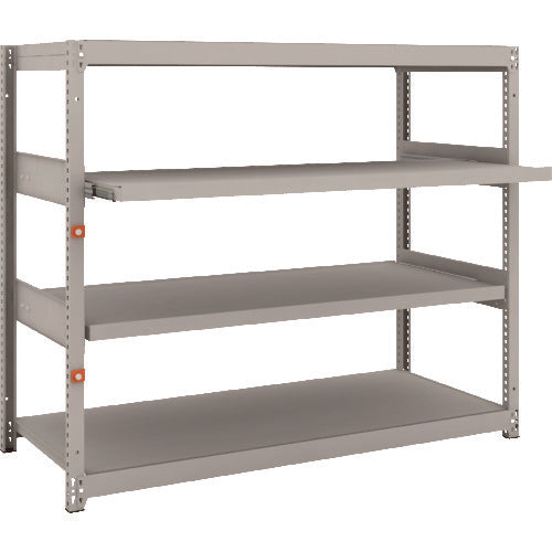 TRUSCO スチールラック M1.5型軽中量棚 1460X595XH1200 4段うちスライド2段 単体 M1.5-4562M2 1 S