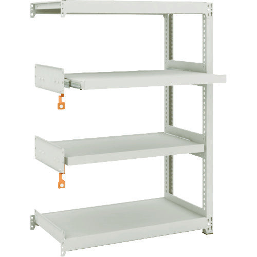 TRUSCO スチールラック M2型軽中量棚 860X450XH1200 4段うちスライド2段 連結 M2-4342M2B 1 台