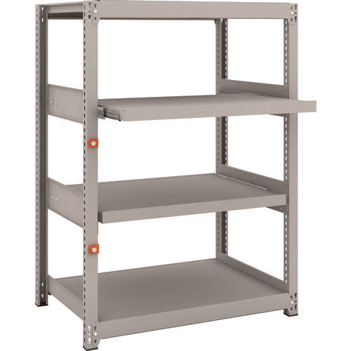 TRUSCO スチールラック M2型軽中量棚 860X600XH1200 4段うちスライド2段 単体 M2-4362M2 1 台