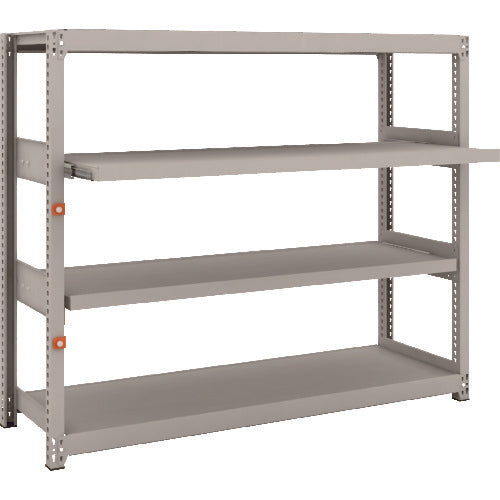 TRUSCO Steel Rack M2 Type Light-Medium Duty Shelf 1460 x 450 x H1200 4 Shelves, 2 of which are Sliding Shelves, Single Unit M2-4542M2 1 Unit